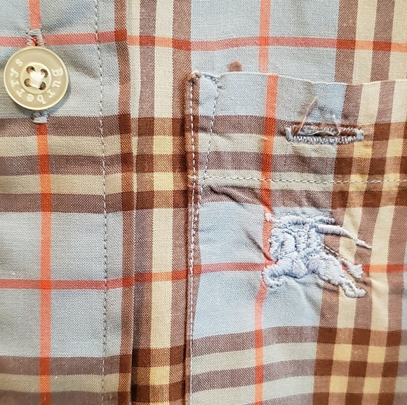Burberry plaid check cotton button up - Picture 3 of 5